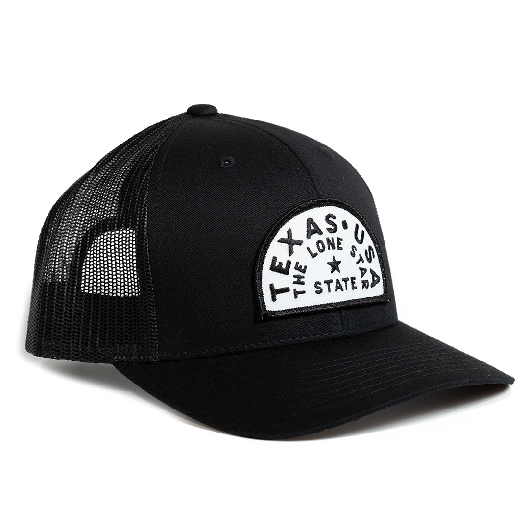 black Texas trucker - Trucker USA Patch Texas black New Era : Headict