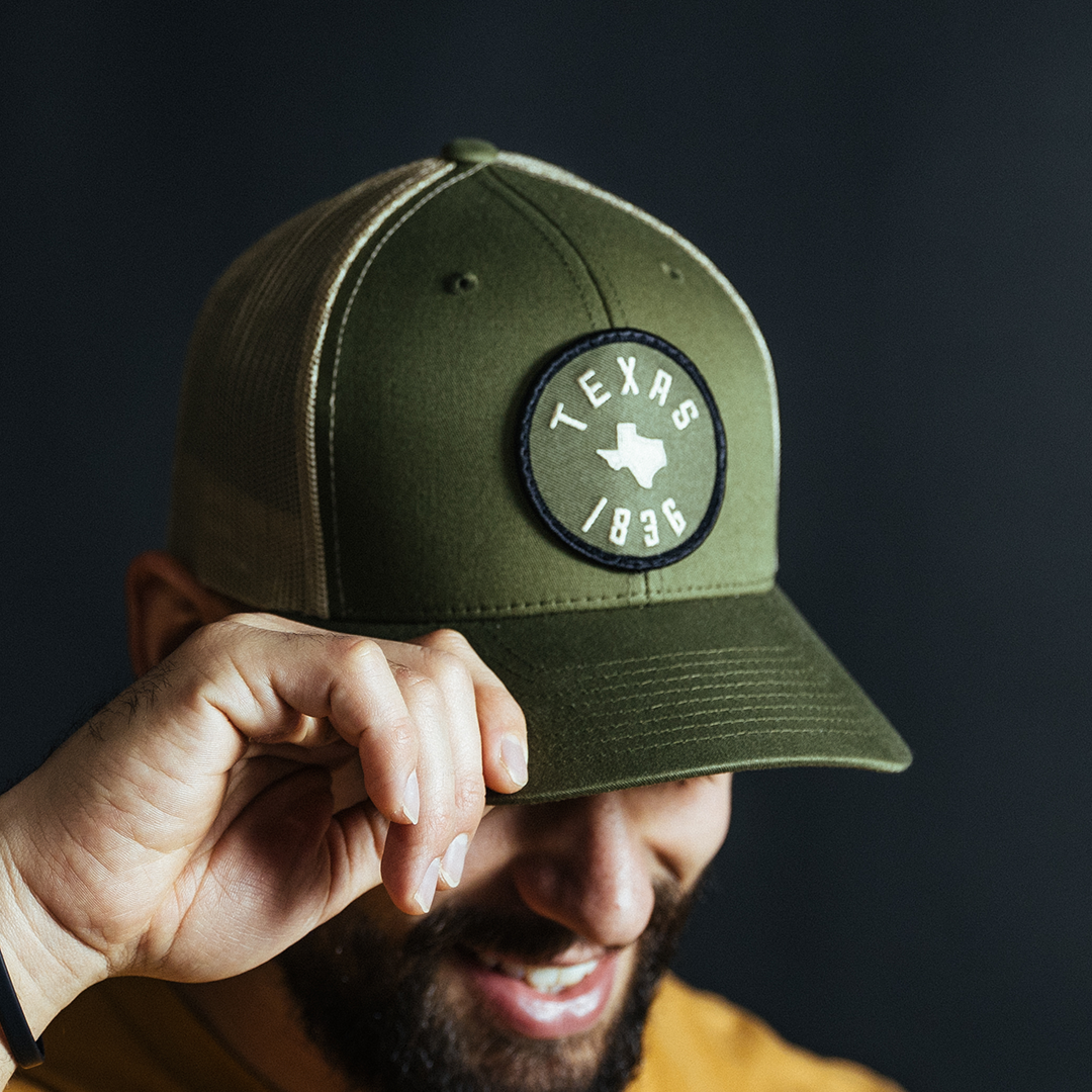 Texas 1836  - Trucker Hat - Moss/Khaki