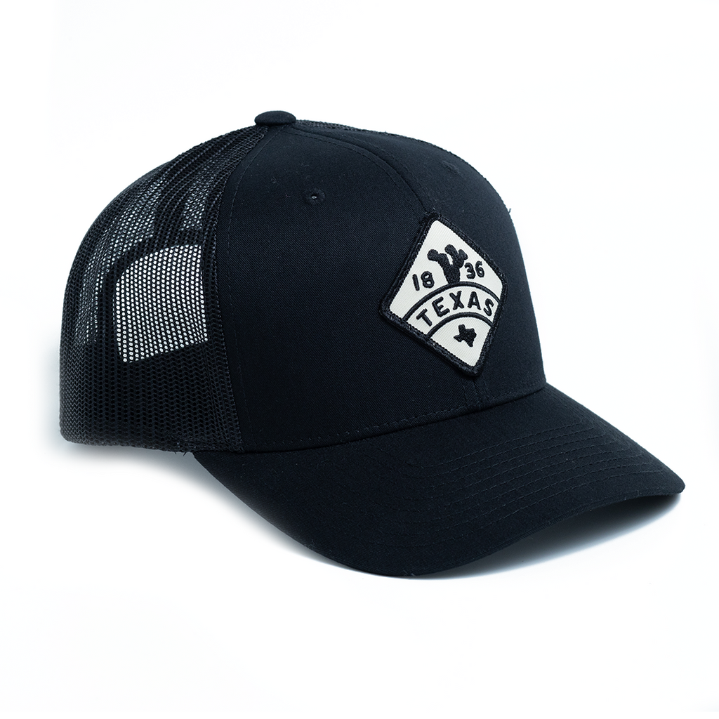 Texas Cactus 1836 - Trucker Hat - Black