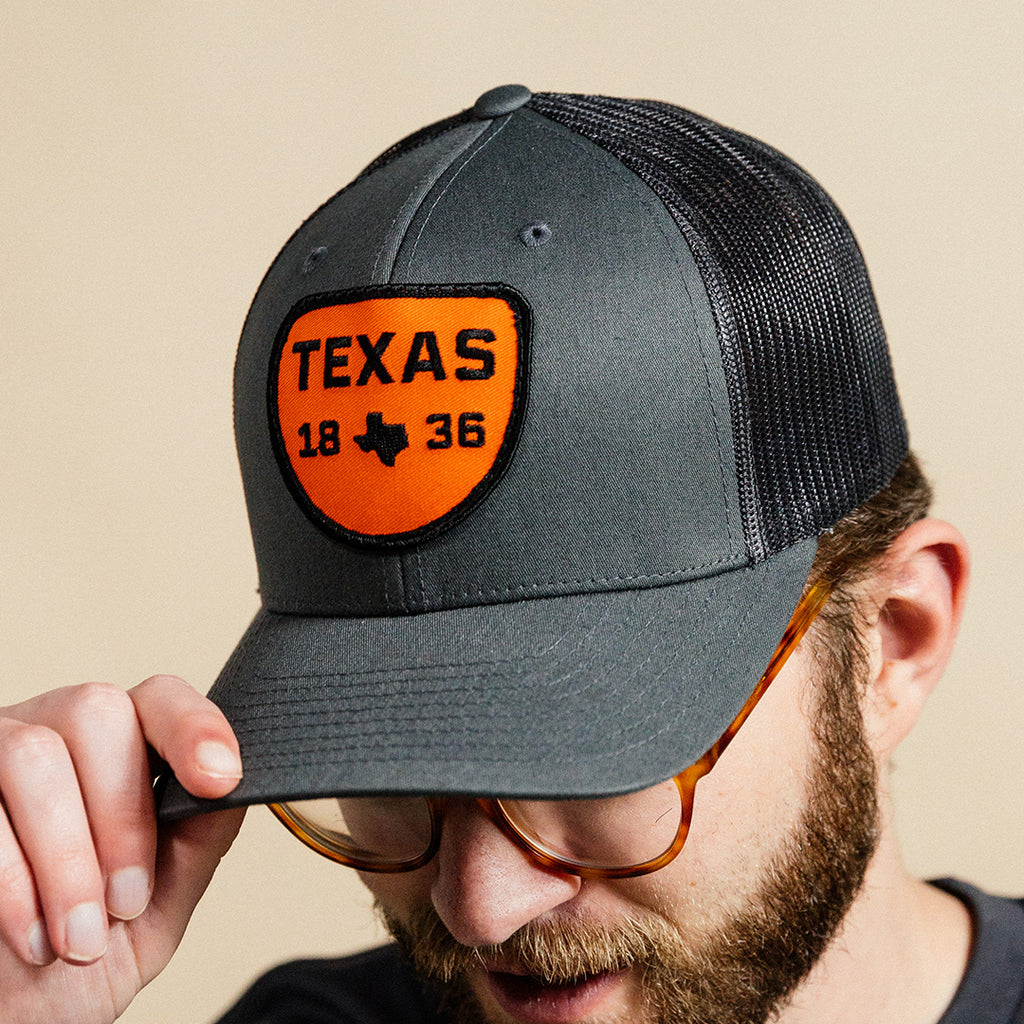 Texas 1836 - Trucker Hat - Charcoal