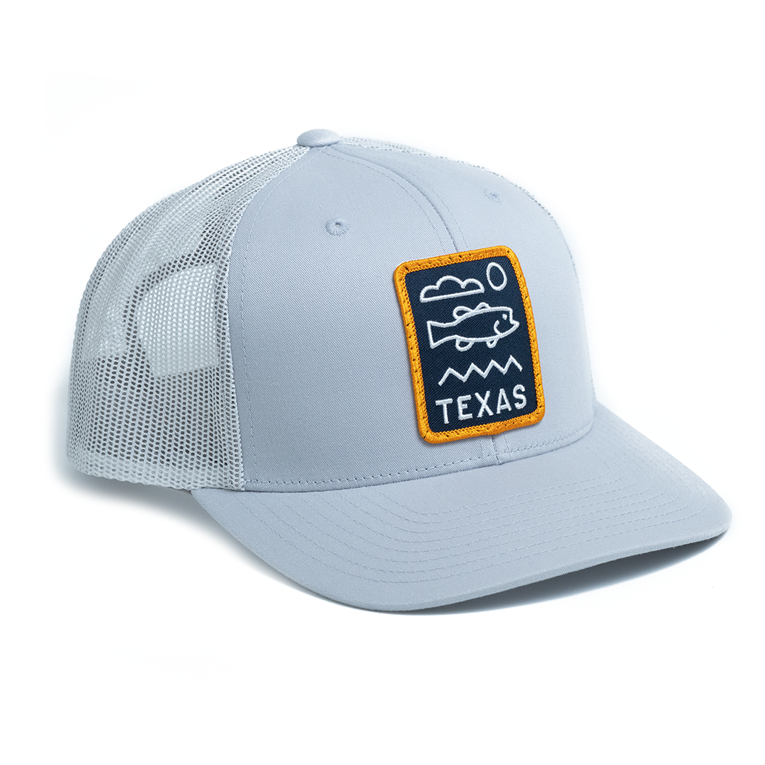 Texas Bass Fishing - Trucker Hat - Silver
