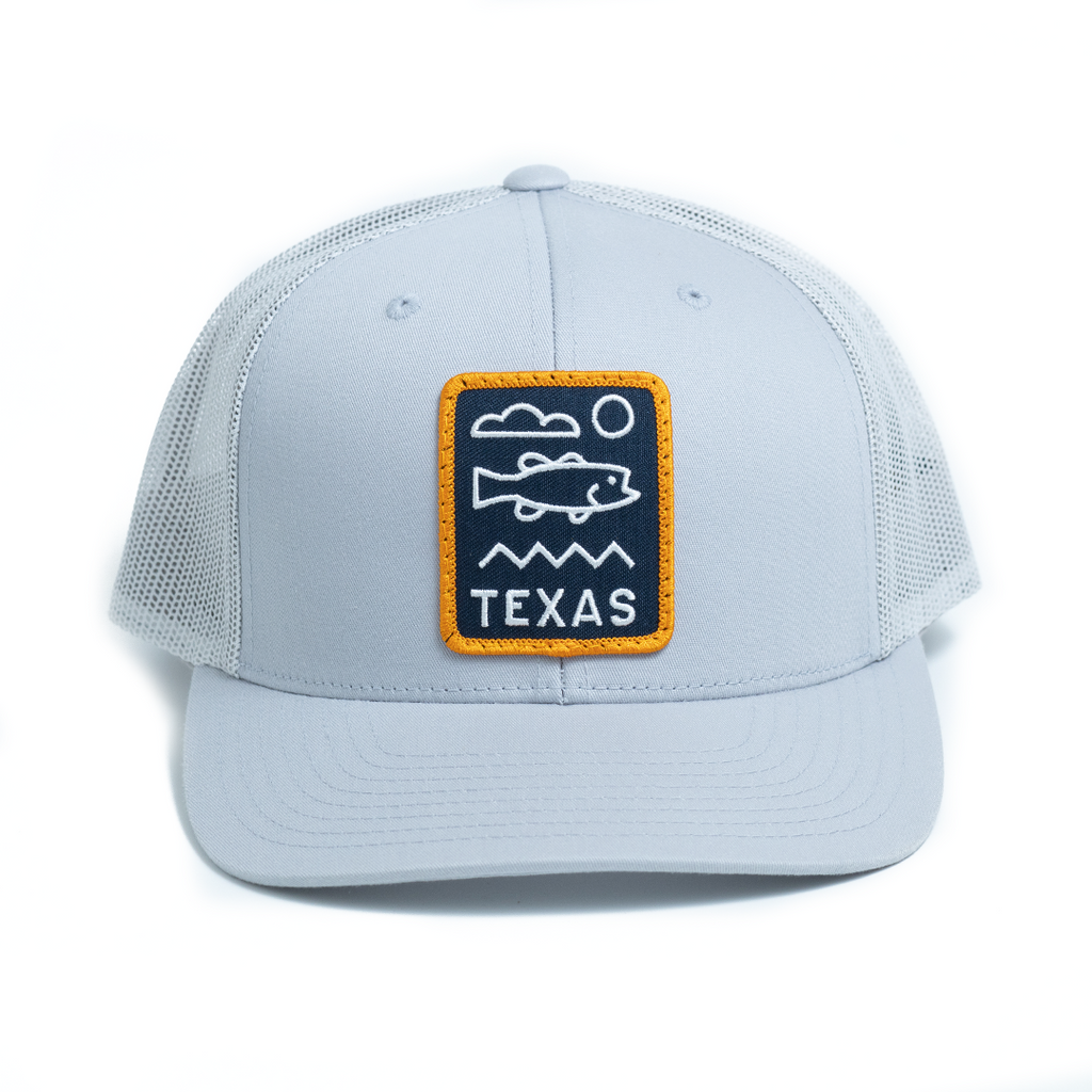 Texas Bass Fishing - Trucker Hat - Silver