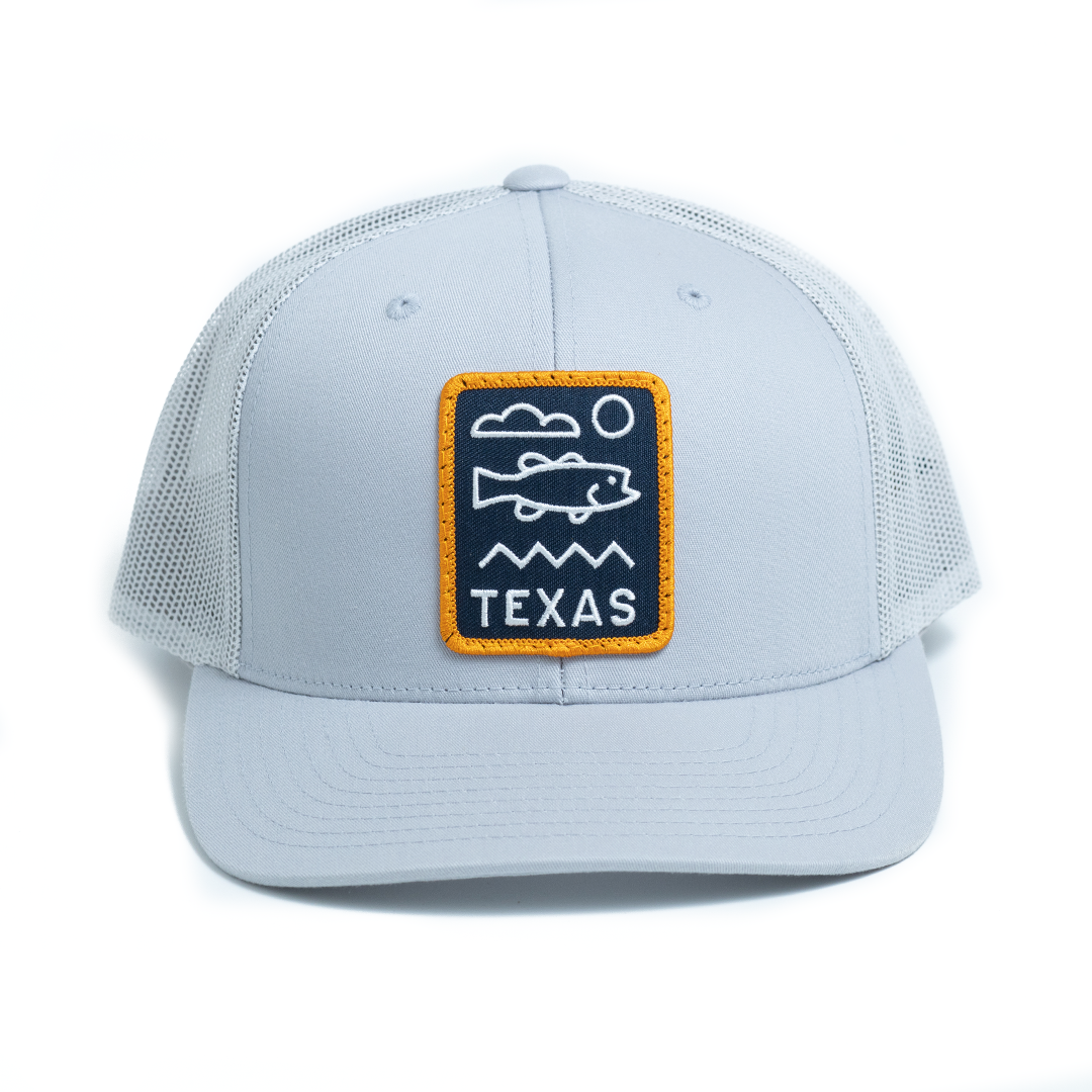 Texas Bass Fishing - Trucker Hat - Silver