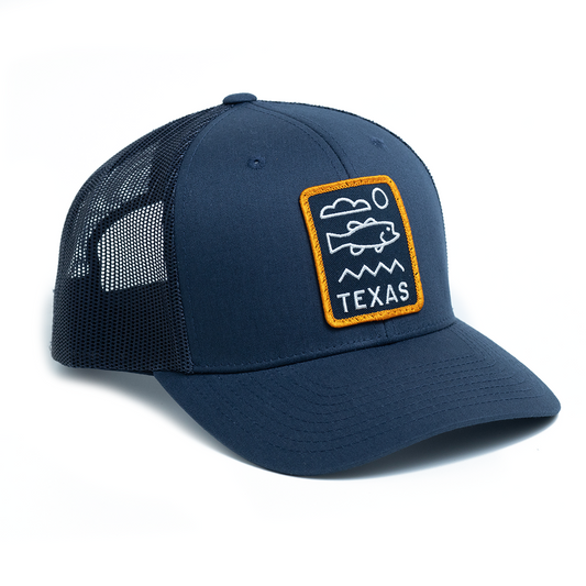 Texas Bass Fishing - Trucker Hat - Navy