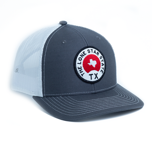 The Lone Star State TX -  Charcoal/White - Trucker Hat