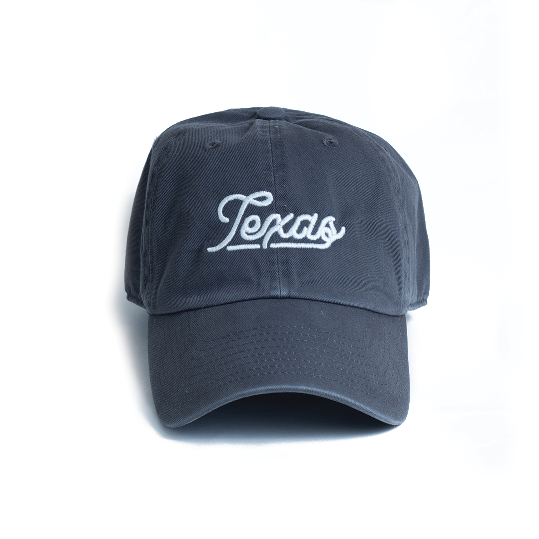 Texas Script - Ball Cap - Charcoal