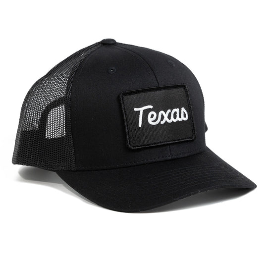 Texas Script - Black - Trucker Hat